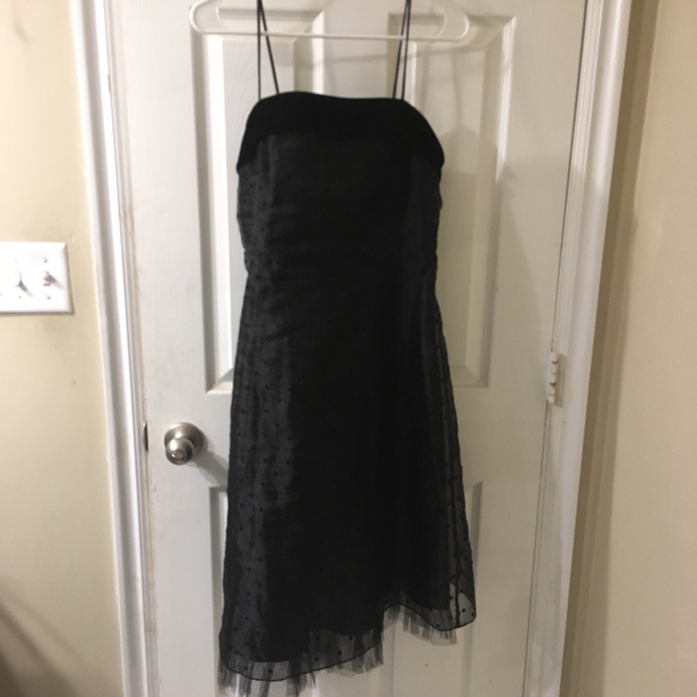 Black polka dot dress